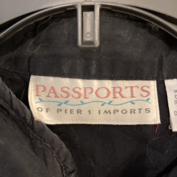 READ Vintage Passports of Pier 1 Imports Animal Zoo Embroidered Folk Vest Size M - Picture 3 of 13